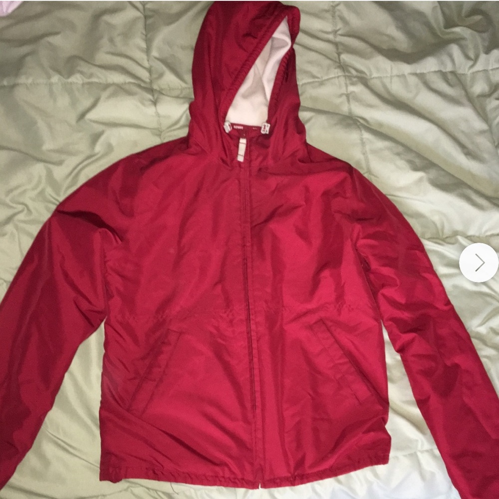 Red Vintage Lined Old Navy windbreaker jacket